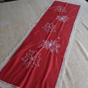 Handcrafted Embroidered Christmas Table Runner